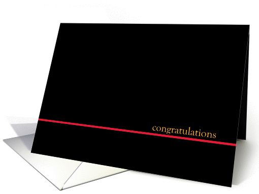 Firefighter Graduation Congratulations Fire Academy Thin Red Line card