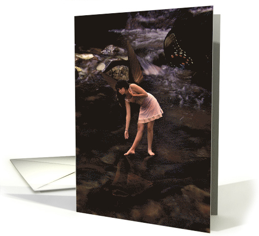 The Pond Fairy, Fantasy Art, Blank Inside card (1017729)