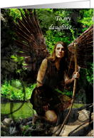 Happy Birthday Daughter Fairy Huntress card