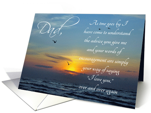Father's Day Thank You Sunset and Ocean card (1083504)