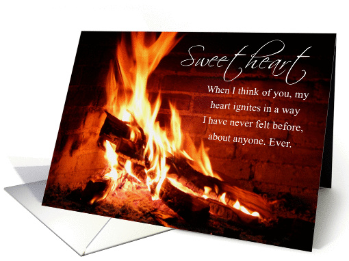 Sweetheart Fire Romantic I love you card (1385548)