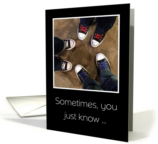 We Were Meant to be Friends Shoes Friendship card (1425942)