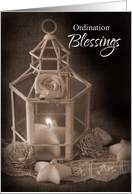Ordination Blessings Sepia Lantern card