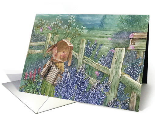 Spring Bunny Rabbit  Any Occasion Blank card (1727562)