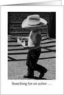 Wedding Usher Invitation Little Cowboy card