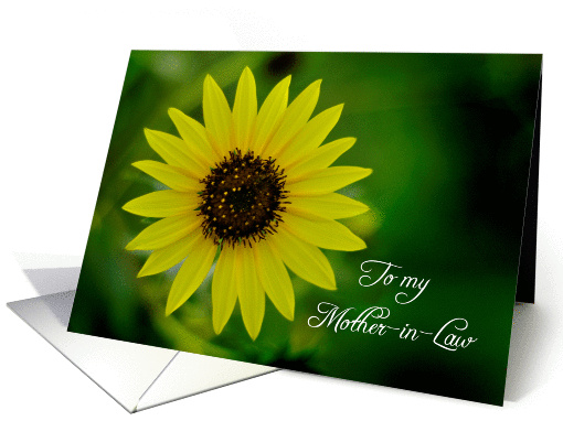 Happy Birthday Mother-in-Law Sunflower card (279389)