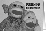 Happy Birthday Forever Friend Sock Monkeys card