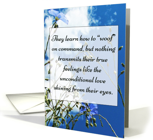 Loss of Your Dog Sympathy card (371573)