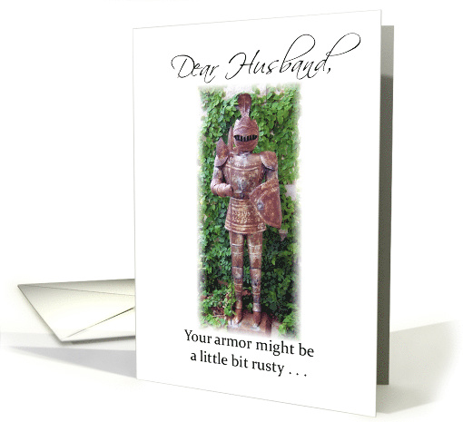 Husband Anniversary Knight in Shining Armor Humor card (427557)