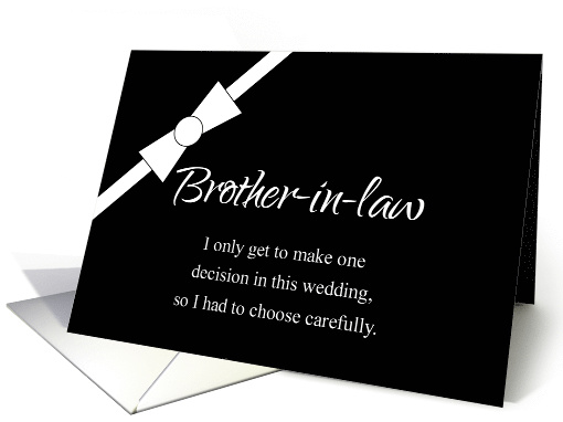 Formal Brother-in-Law Groomsman Request card (458562)