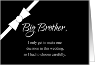 Big Brother Wedding Humorous Best Man Invitation card