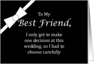 Funny Best Friend Best Man Request Card