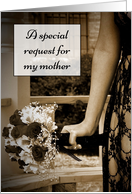 Mother, Please Walk With Me on My Wedding Day card