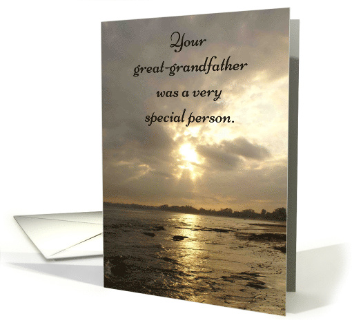 Sympathy for Great Grandfather card (840457)