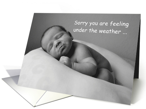 Adorable Pouting Baby Get Well Soon card (847699)