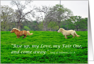 Running Ponies Song of Solomon Christian Love Card