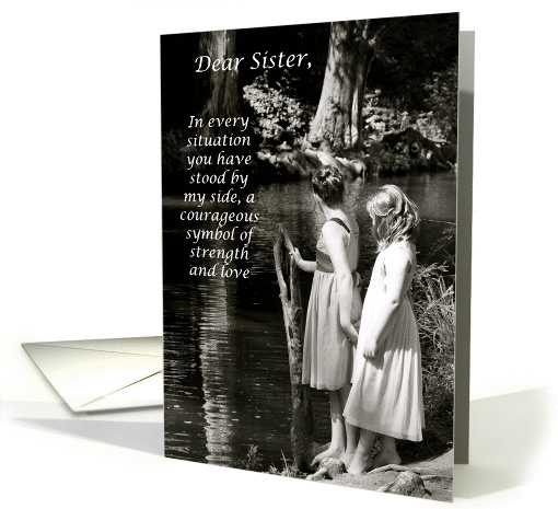 Sister, Thank You for Your Support During Cancer card (952953)