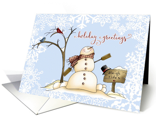 Holiday Greetings Snowman card (1009849)