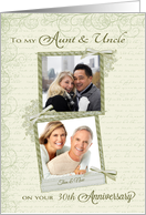 To Aunt & Uncle on 30th Anniversary - Custom Years, Then & Now Photo card