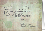 To Boss - Retirement Congratulations custom name card