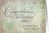 Teacher Retirement...