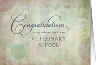 Veterinary School Congratulations card