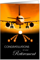 Retirement Congratulations - Flight Attendant card