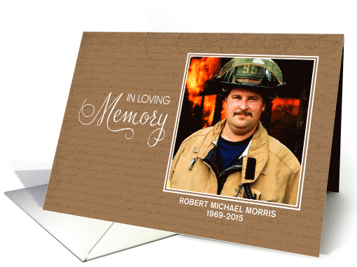 Sympathy / In Loving Memory Custom Photo - Brown card (1385940)