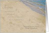 Remembering Niece on Birthday Personalized Footprints card