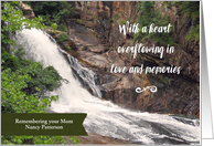 Remembering Mom on Anniversary of Death Personalized Waterfall card