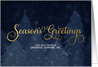 Season’s Greetings in Faux Gold Foil for Business card