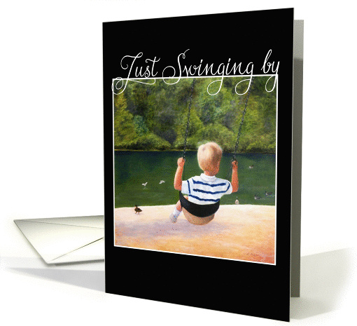 Swinging By - Birthday card (242960)