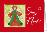 Sing Noel Christmas Angel card