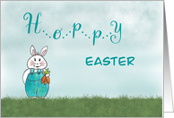 Hoppy Easter Bunny Rabbit card