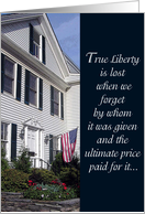 True Liberty Veterans Day Flag card