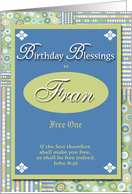 Birthday Blessings - Fran card