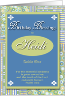 Birthday Blessings - Heidi card