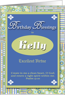 Birthday Blessings - Kelly card
