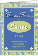 Birthday Blessings - Lance card