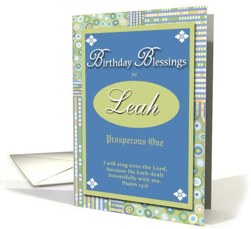 Birthday Blessings - Leah card (431520)