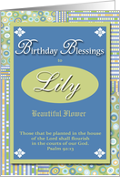 Birthday Blessings - Lily card