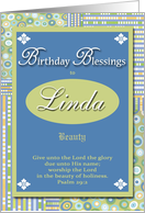 Birthday Blessings - Linda card