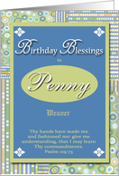 Birthday Blessings - Penny card