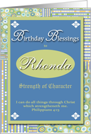 Birthday Blessings - Rhonda card
