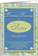 Birthday Blessings - Sara card