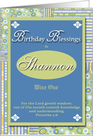 Birthday Blessings - Shannon card