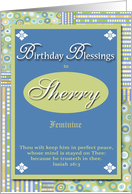 Birthday Blessings - Sherry card