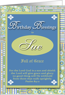 Birthday Blessings - Sue card