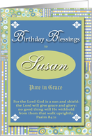 Birthday Blessings - Susan card