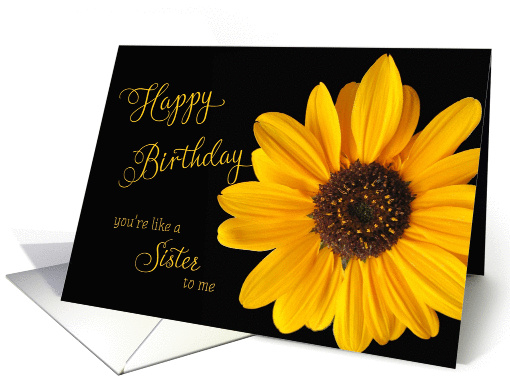 Like a Sister- Sunflower Birthday card (470786)